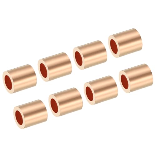 Indus Hardware 3/8” Copper Crimping Loop Sleeve Wire Rope Double Barrel Wire Ferrules Clip Fittings Cable Crimps Cable Sleeves: 2, 5, 10, 25 Pcs (25)