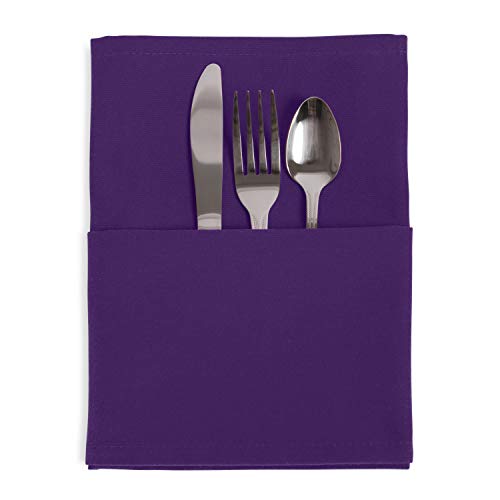 Servilletas de tela moradas, 100 piezas de 20 pulgadas cuadradas miniatura 6