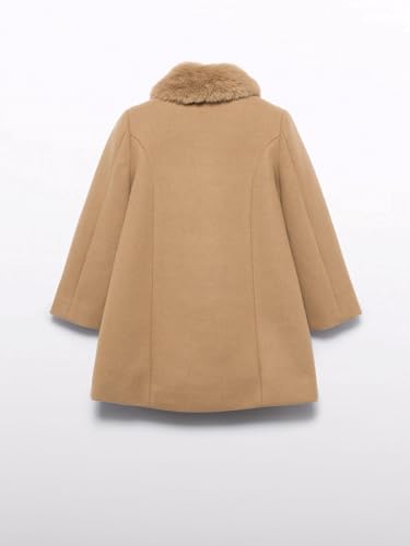 Abel & Lula Woolen Coat for Girls Camel2