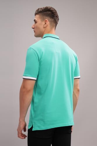 Image of ADRO Men's 100% Cotton Regular Fit Polo T-Shirt