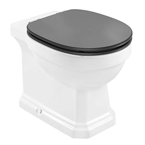 SUPRALIT Toilet Lid and Seat with Cushioned Drop, Dark Grey - Image 2