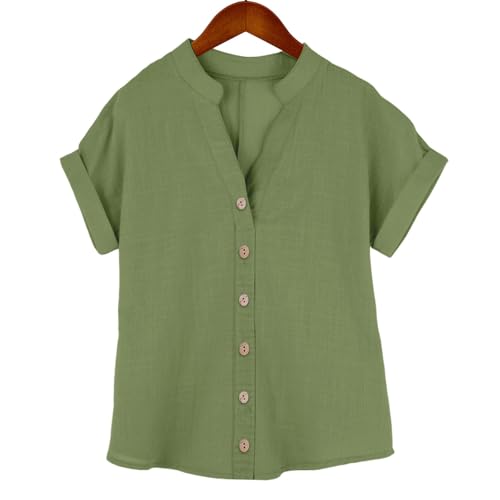 Girls Short Sleeve T Shirts Casual V Neck Button Chiffon Blouse Tops Toddler Girls Summer Plain Colour T-Shirt3