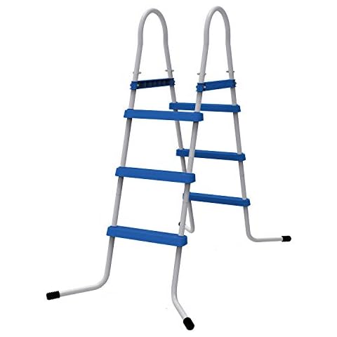 JLeisure 43 Inch 3 Step A Frame Heavy Duty Metal Steel Frame Outdoor Backyard Patio Above Ground Swimming Pool Ladder Cover