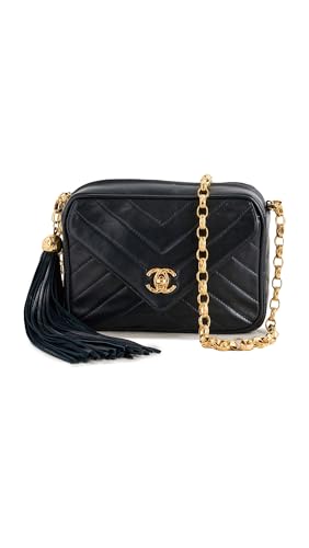 CHANEL Womens Pre-Loved Chain Shoulder Bag Black One Size
