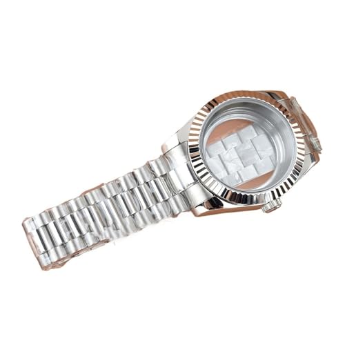 [SDFGUL] NH35�P�[�X39mm 36mm�X�e�����X�X�`�[���M�A/�t���b�g�G�b�W�P�[�X�ANH35 NH36���[�u�����g�ƌ݊�������\���b�h�X�g���b�v(A1 Presidential,39mm)