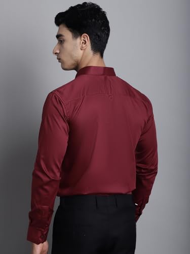Image of Majestic Man Slim Fit Satin Cotton Formal Shirt for Men