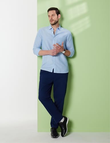 Image of Symbol Premium Men's Cotton Linen Casual Shirt - Regular Fit | Full Sleeve (Available in Plus Sizes)