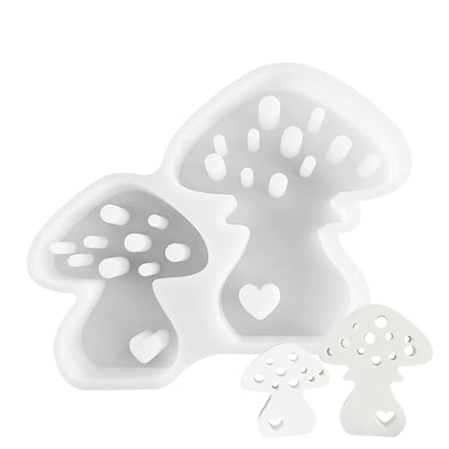 Molde de silicona de | Molde de silicona de fundición de | Molde colgante de hongo, moldes de resina en forma de hongo, moldes de de fondant de verduras y