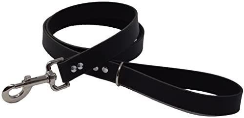 Ashford Ridge Made in England Laisse pour Chien en Cuir Pleine Fleur - Noir Grande (1.4m)