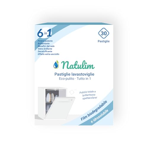 Natulim - Compresse per lavastoviglie 6 in 1 biodegradabili e