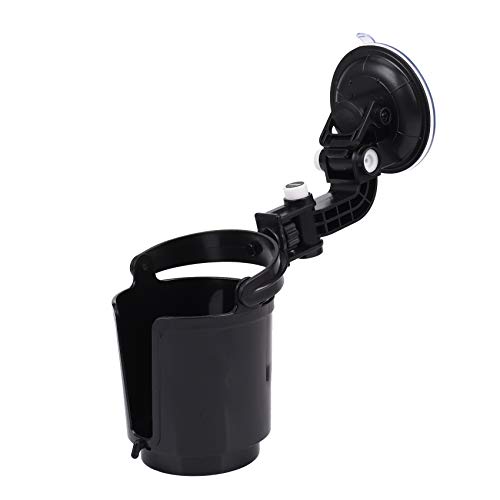 Datoza Support de boissons réglable pour voiture - Noir - 9,5 cm - Pour une tasse, une canette ou une bouteille