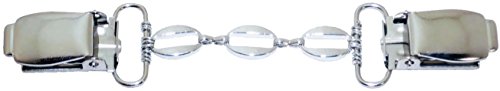 Silver Oval Chain Links Cardigan Clip