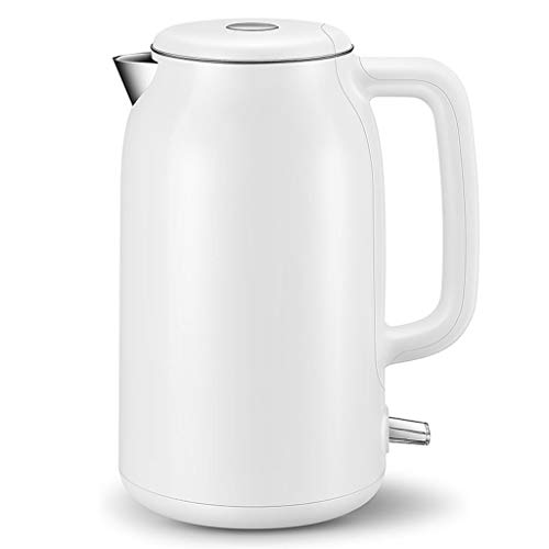 Bouilloire électrique rapide acier inoxydable anti attente blanche 1,7L