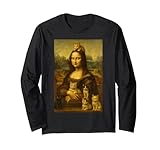 Mona Lisa Kätzchen, klassisches Gemälde, lustige Katzenkunst Langarmshirt
