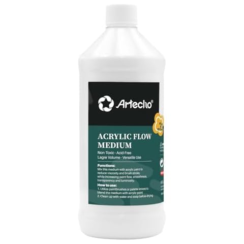 Artecho Pouring Effects Medium 32oz / 946ml, Acrylic Medium for Acrylic Paint, Premium Acrylic Paint Thinner Cover