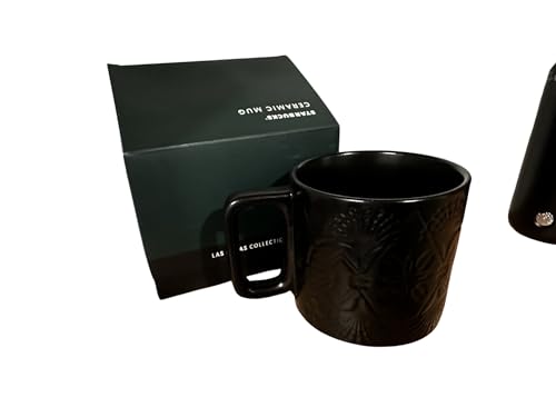 Starbucks taza negra cerámica 14oz en caja miniatura 3