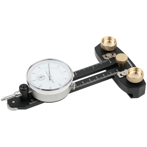 TOOLCOOL Table Saw Alignment Gauge Calibrator Dial Indicator Thin Rip Jig Table Saw Jig Guide Woodworking Tool Table Saw Accessories for Repeat Narrow Strip Cuts Cover