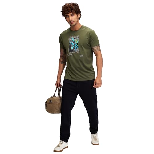 Image of Spykar Men's Kano Slim Fit Mid-Rise Jeans (Ankle Length)