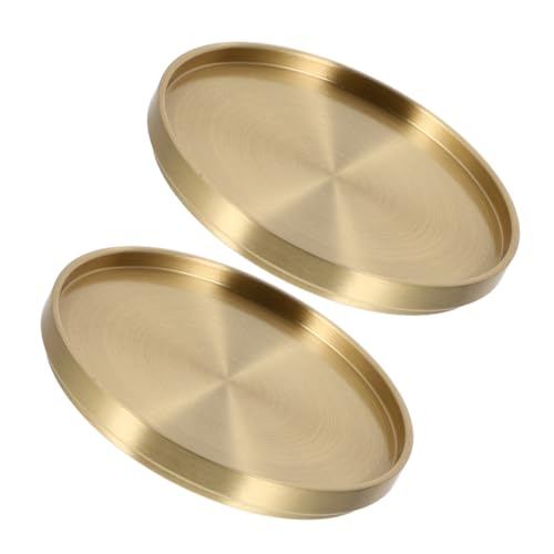 Sottobicchieri in ottone per bevande, 2 sottobicchieri in bronzo, oro, decorazioni dorate, accenti per bar da tavolo, eleganti sottobicchieri in rame