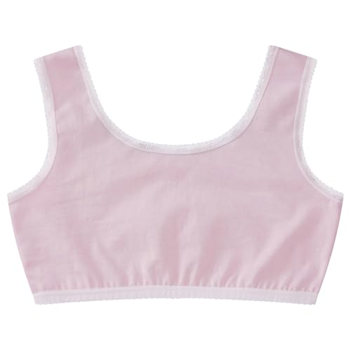 YiZYiF Puberty Children Girls Breathable Underwear Cotton Crop Bra Tops Seamless Bralettes Training Bra Workout3