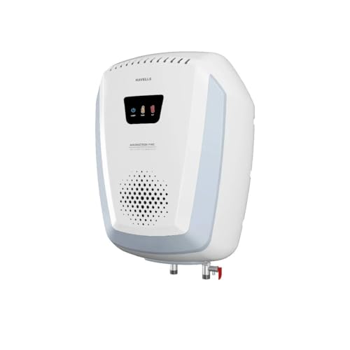Image of Havells Magnatron Pro 25L Storage Water Heater, 2000W, Digital Display, 75C Max Temperature, White (WHITE /BLUE, 25 Liter)