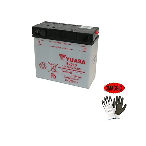 COMPATIBILE CON BMW R 100 GS Parigi Dakar (0484) 1000 1990-1996 BATTERIA YUASA 52015 12V/20AH BATTERIE PER AVVIAMENTO MOTORE MOTO SCOOTER SPECIFICA OTTIMA QUALITA'