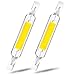 R7S LED 78mm, 10W R7S LED Dimmbar Glühbirne Ersatz 100W Halogen Leuchtmittel, LED R7S 78mm Birne Kaltweiß 6000K 800LM, COB LED Stablampe 360 Grad Licht, AC 220-240V, 2er-Pack