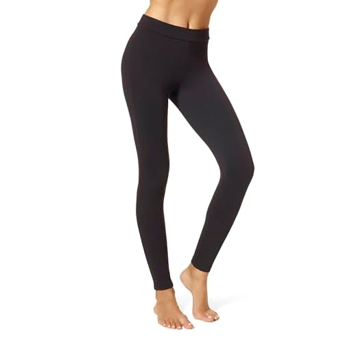 HUE Women’s Wide Waistband Blackout Cotton Leggings, Assorted