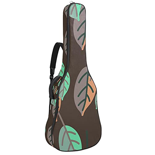 Housse de transport en tissu Oxford résistant à l’eau avec sangles rembourrées à double couture pour guitare folk acoustique classique de 101,6 cm, 104,1 cm, 106,6 cm, motif feuilles vertes, aquarelle - Les Beatles, Paul McCartney, John Lennon, RIngo Starr, George Harrison Housse de transport en tissu Oxford résistant à l'eau avec sangles rembourrées à double couture pour guitare folk acoustique classique de 101,6 cm, 104,1 cm, 106,6 cm, motif feuilles vertes, aquarelle