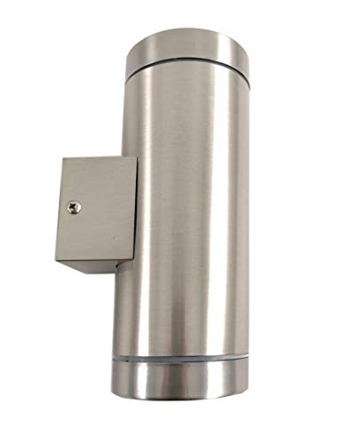 Trango IP44 Up & Down Light in Rund aus Edelstahl BS302 für Innen & Außen, Außenwandleuchte, Außenstrahler, Wandstrahler, Wandleuchte, Außenlampe geeignet für je 2x GU10 (ohne Leuchtmittel) Trango IP44 Up & Down Light in Rund aus Edelstahl BS302 für Innen & Außen, Außenwandleuchte, Außenstrahler, Wandstrahler, Wandleuchte, Außenlampe geeignet für je 2x GU10 (ohne Leuchtmittel)