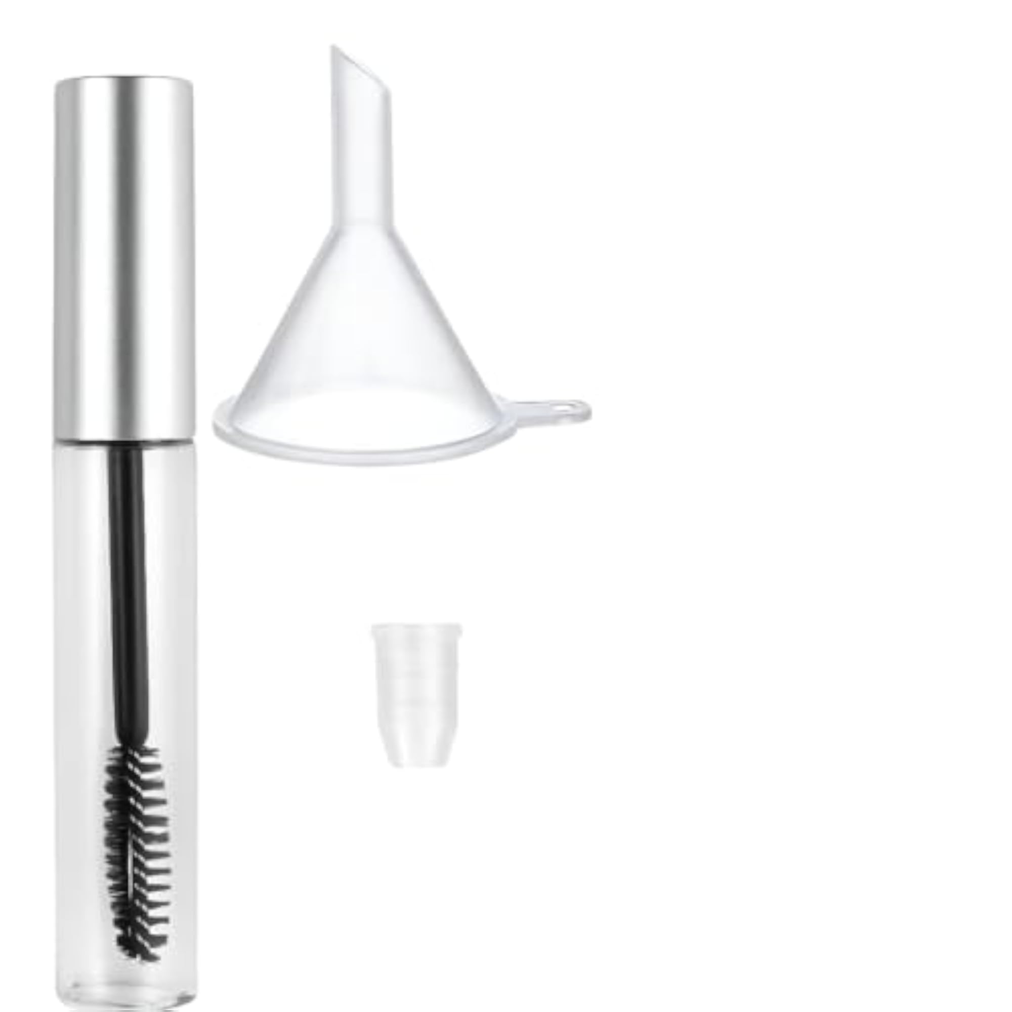 Empty 10ml Mascara Bottle with Funnel, Premium Eyelash Cream Container