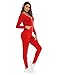 SWOMOG Womens Pajamas Jumpsuits Zip-up Hoodie Union Jumpsuit Romper Long Sleeve Sexy Onesie Bodysuits One Piece Sleepwear Red Small