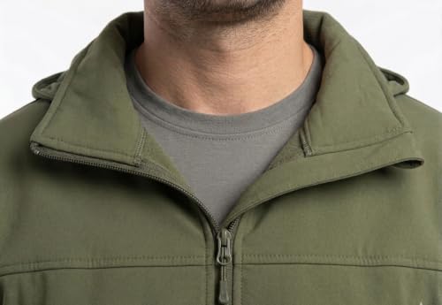 Image of Men's Tactical Hooded Jacket with Thermal Fleece Lining