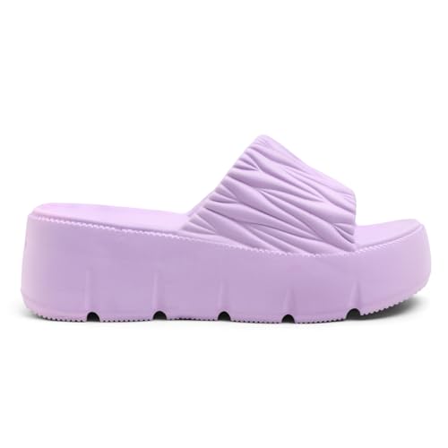 Image of EVA Women Slider | Lightweight Cushioned Slip-On Slides | Anti-Skid, Water-Friendly, Quick-Dry | Indoor /Outdoor Comfort