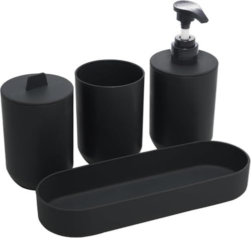Conjunto Dispenser Para Banheiro Kit Lavabo Com Bandeja 4 Peças c...
