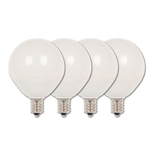 Westinghouse Lighting 4513120 60W Equivalent G16-1/2 Dimmable Soft White LED Light Bulb with Candelabra, Base Four Pack, 4 Count Westinghouse Lighting 4513120 60W Equivalent G16-1/2 Dimmable Soft White LED Light Bulb with Candelabra, Base Four Pack, 4 Count