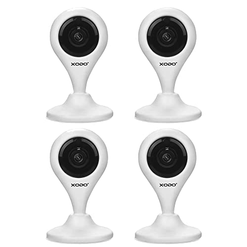 XODO E4 Wireless Security Camera - Full HD 1080P Home Security Camera Baby Monitor - Sound Detection - Video Playback - WiFi Home Indoor Camera for Dog/Pet/Nanny - Night Vision - 2 Way Audio - 4 Pack