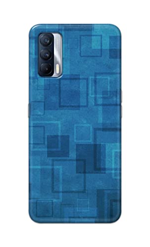 Image of Printed Hard Back Cover Case for Realme X7 Back Cover (Plain Azure Blue) -702