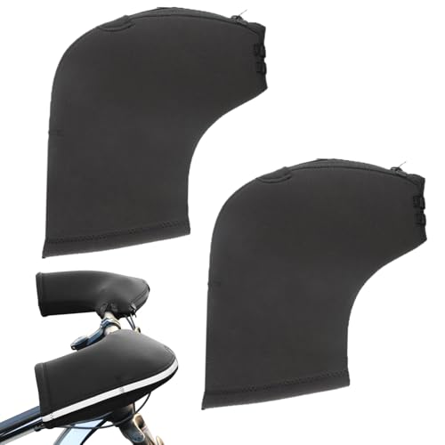 Huayeex Manoplas de manillar para bicicleta, protección contra el frío, transpirables, 1 par, guantes de manillar para bicicleta de montaña, para carreras de aventura, turismo, equitación de larga