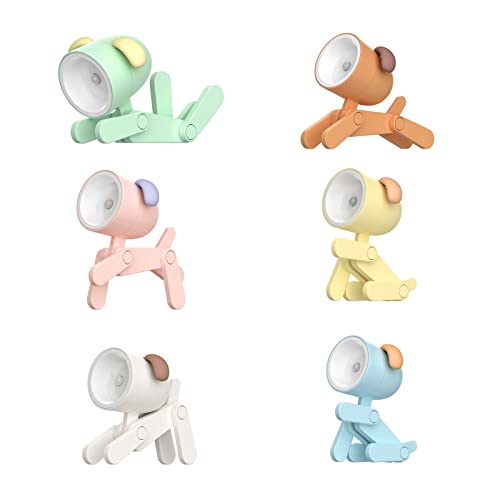 NEVYTOL 6 Stück Hunde Kinder Nachtlicht, Einstellbar LED Nachtlicht Kinder, Nachtlicht Kinder, Faltbare Deko Lampe mit Handyhalter, Geschenke für Jungen und Mädchen Cover