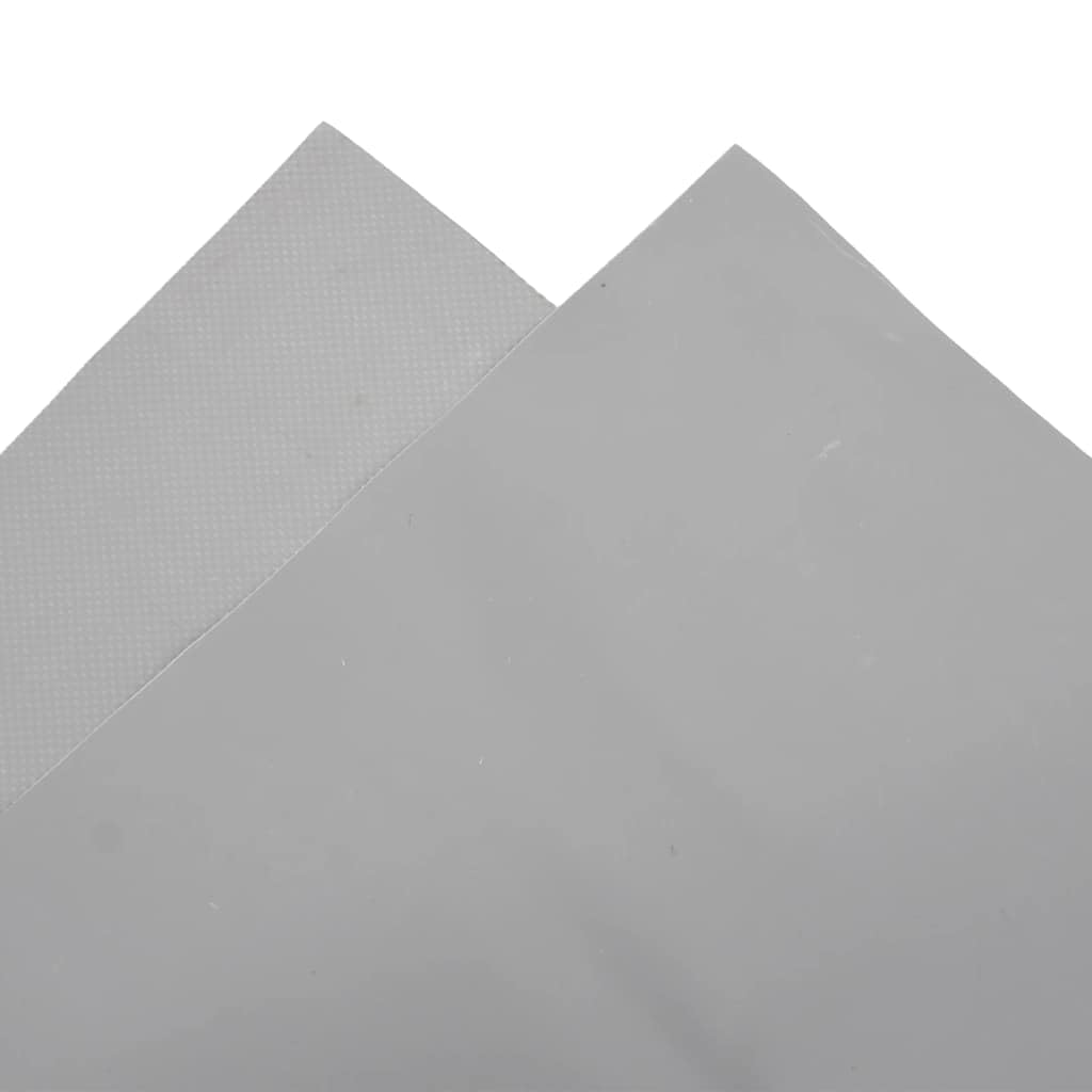 vidaXL Abdeckplane, Plane Abdeckung Reißfest Wasserfest, Schutzplane UV-Beständig Schimmelbeständig, Schutzhülle Zeltplane, Grau 5x5m 650 g/m²