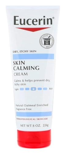 Eucerin Creme Skin Calming 8 Ounce Tube (Fragrance-Free) (236ml) (Pack of 6)