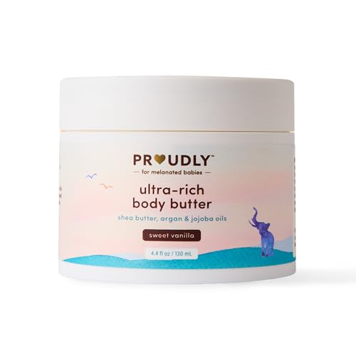 Image of PROUDLY Ultra-Rich Body Butter by Gabrielle Union & Dwyane Wade, Lotion for Babies, Kids & Adults, Shea Butter & Argan Oil for Deep Moisture, Sweet Vanilla, 4.4 oz