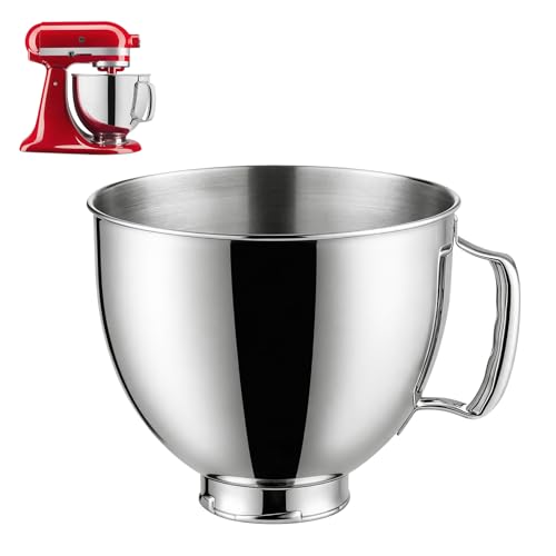 Tazón mezclador acero inoxidable para KitchenAid 4.5-5 QT miniatura 1