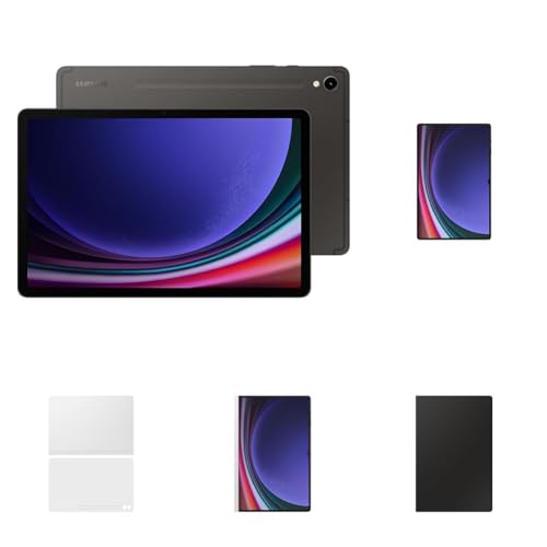 Image of Samsung Tab S9 Ultra, RAM 12 GB, ROM 512 GB, Wi-Fi + 5G Tablet, Gray with S9 Ultra Screen Protector & S9 Ultra Keyboard, Black & S9 Ultra Notepaper Screen, White & S9 Ultra Book Cover, White