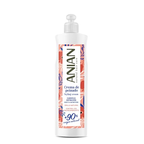 ANIAN - Crema para Peinar el Cabello, 250 ml, Brillo Natural, Antiencrespamiento, Nutre y Suaviza el Pelo, Facilita el Peinado, Aporta Cuerpo y Manejabilidad