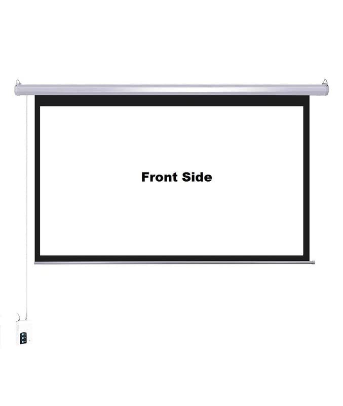 Image of Cineview Motorised Home Theatre Projector Screen, 120 Inch Diagonal, 8 ft x 6 ft in 4:3 Format, Electric, Supports Ultra HD-3D-4K Technology, Comes with RF Cordless Remote(White) V-8