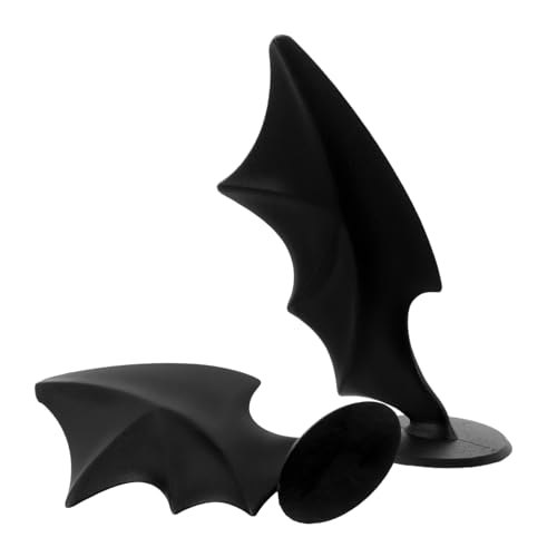 TIDTALEO 1pair Bat Wings for Helmet Novelty Wing Decor for Ski Helmets Adhesive Suction Cup Halloween Decoration Distinctive Eyecatching Design