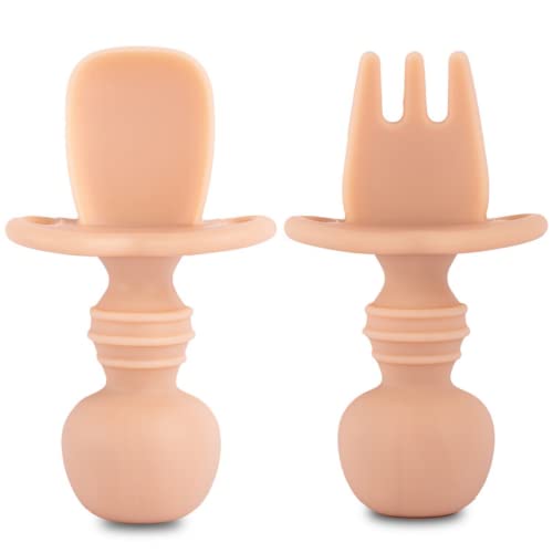 HOMYBABY® Cubiertos bebe silicona -...