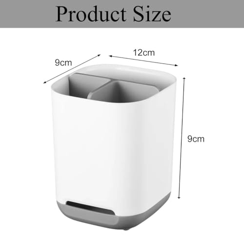 Toothbrush Holder, 3 Slots Toothbrush Organizer with Drainage Holes for Bathroom Kitchen - Cosy Home Interiors Toothbrush Holder, 3 Slots Toothbrush Organizer with Drainage Holes for Bathroom Kitchen - Image 2